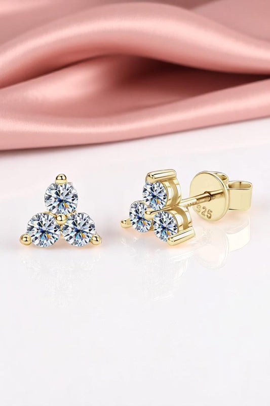 Trinity Sparkle Stud Earrings