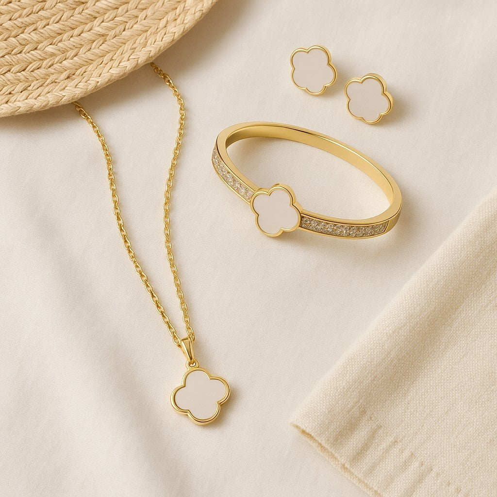 Five Petal 3 Piece Jewelry Set