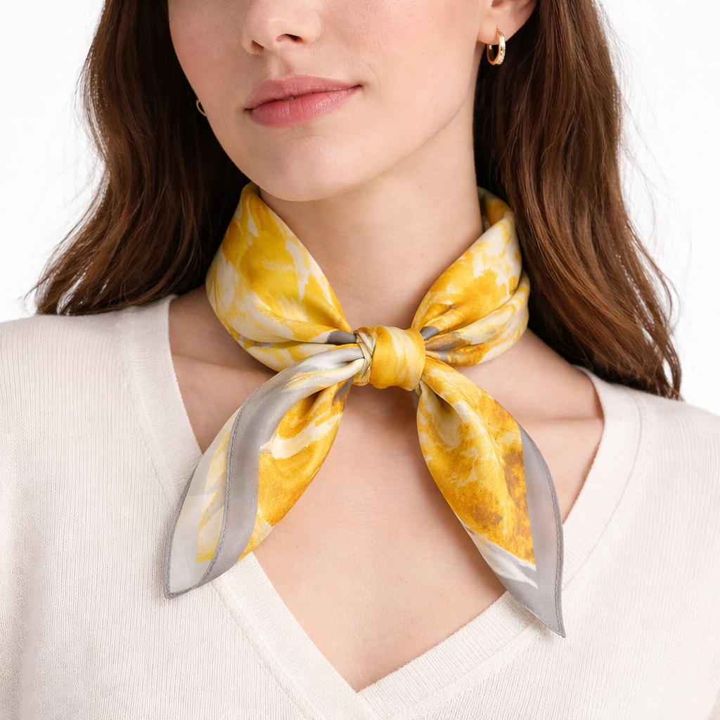 Spring Florals Silk Square Scarf
