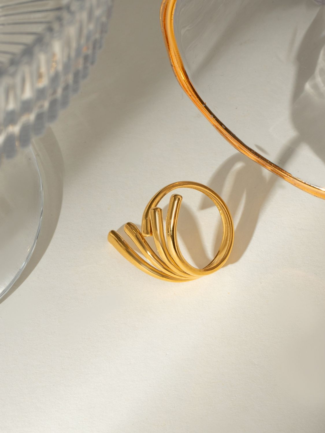 Wave Goodbye 18K Gold-Plated Ring