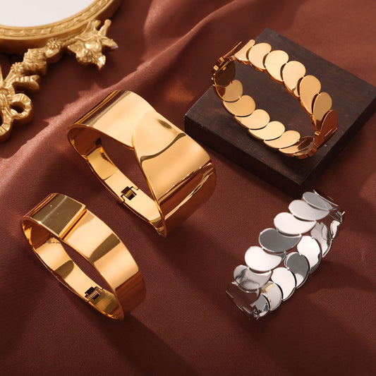 Big Adventures Gold Plated & Titanium Steel Bracelet