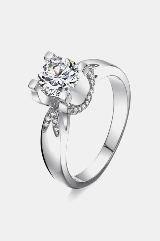 Brilliant Halo Moissanite Ring