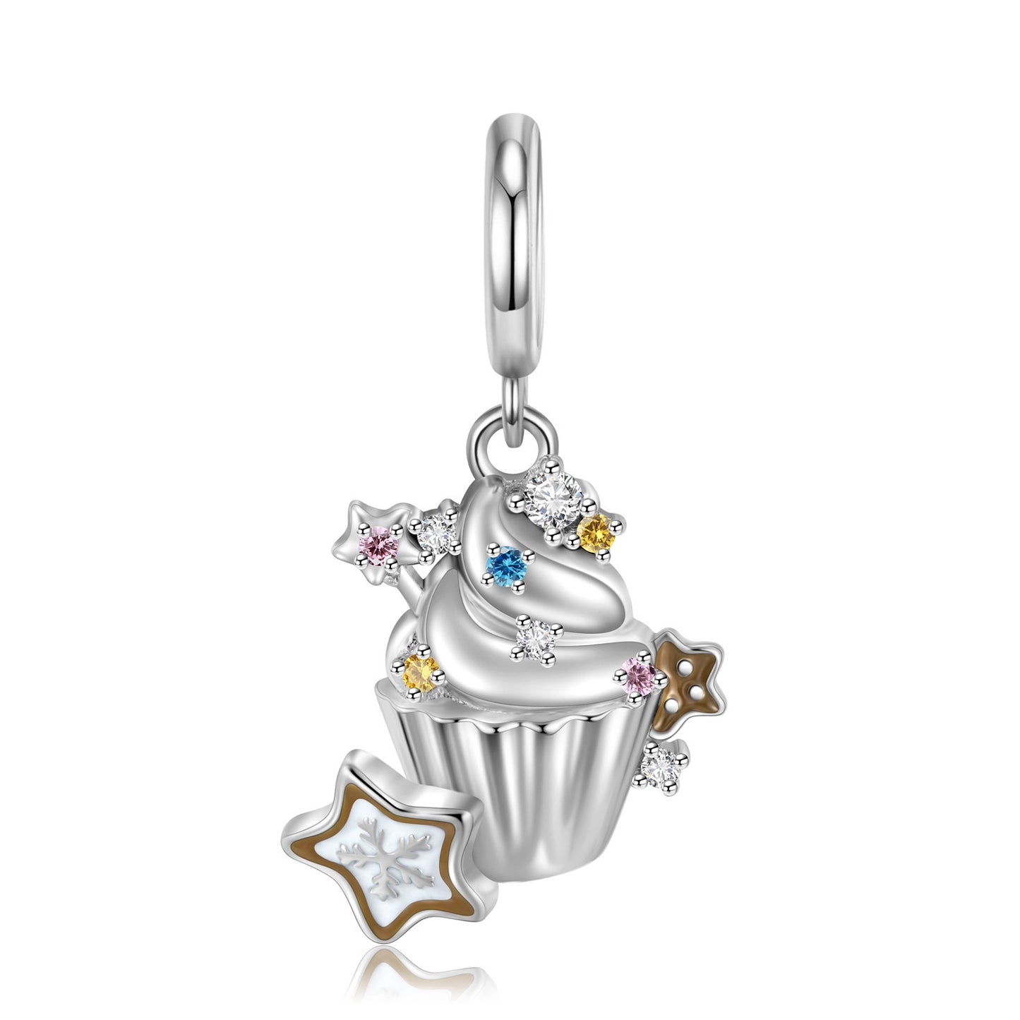 Cupcake with Sprinkles Charm Bracelet Accessory