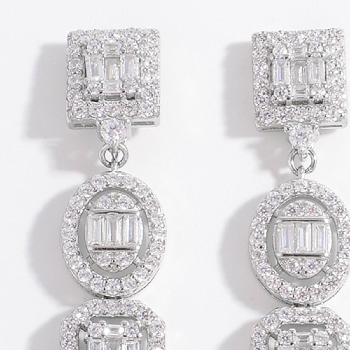 Tiffani Inlaid Zircon Earrings in 925 Sterling Silver