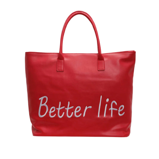 BETTER LIFE Leather Tote Bag