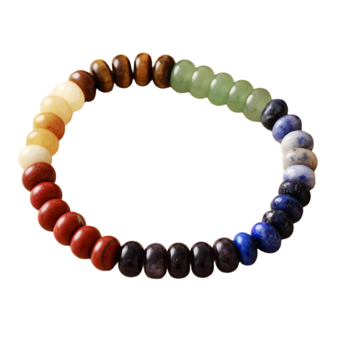 Multi Color Natural Stone Bead Bracelet