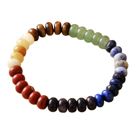 Multi Color Natural Stone Bead Bracelet