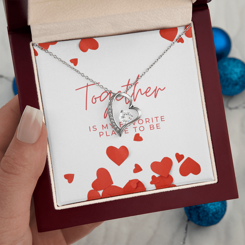 Together is My Favorite Place to Be Message Card and Jewelry | Valentine's Day, Just Because Gift for Her