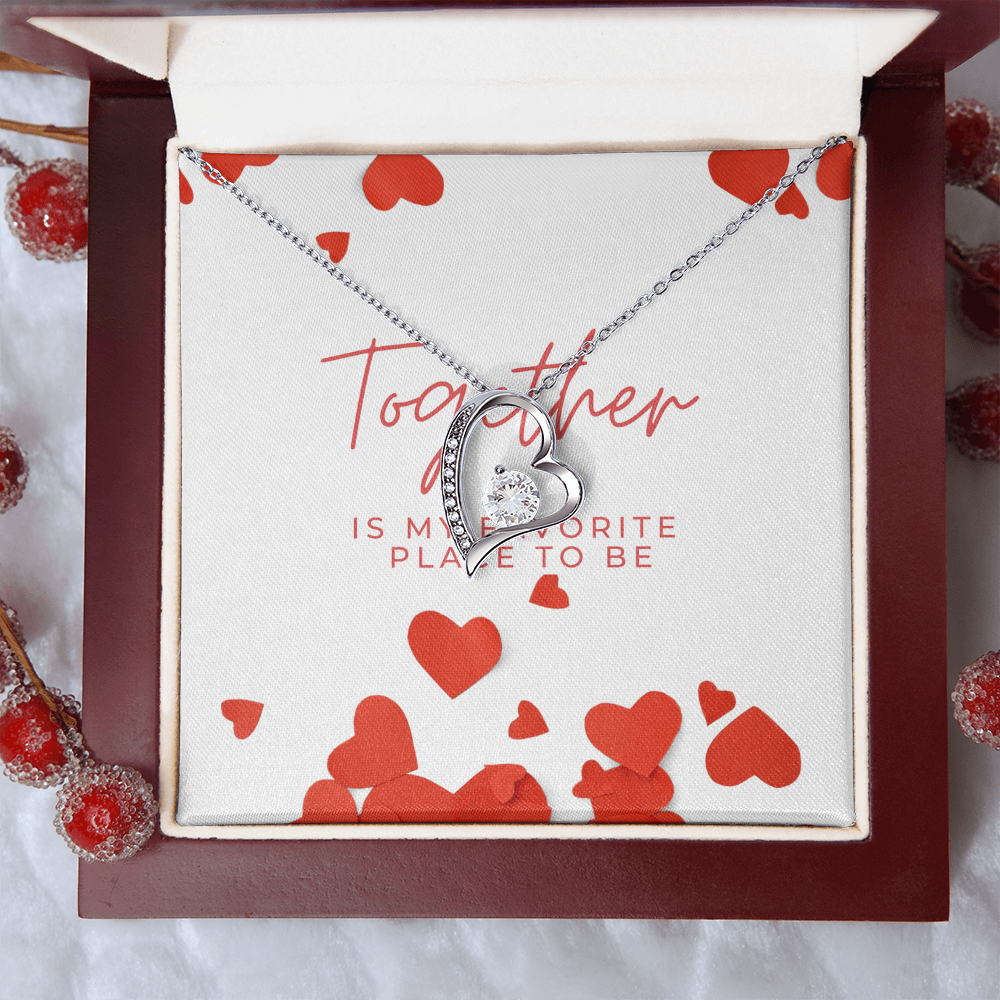 Together is My Favorite Place to Be Message Card and Jewelry | Valentine's Day, Just Because Gift for Her