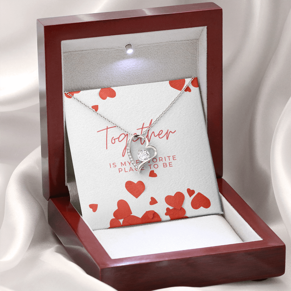 Together is My Favorite Place to Be Message Card and Jewelry | Valentine's Day, Just Because Gift for Her
