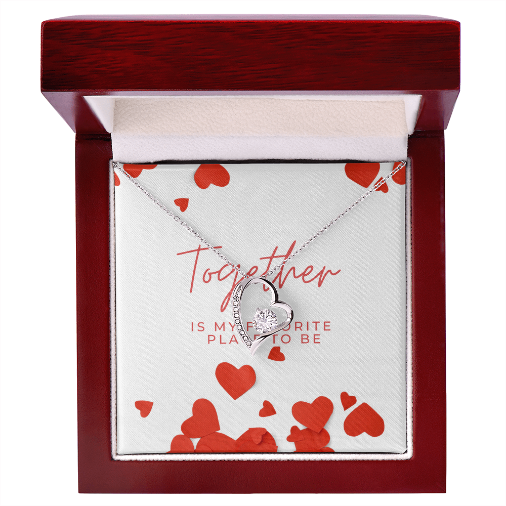 Together is My Favorite Place to Be Message Card and Jewelry | Valentine's Day, Just Because Gift for Her