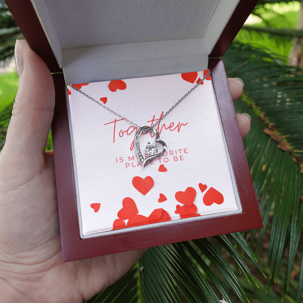 Together is My Favorite Place to Be Message Card and Jewelry | Valentine's Day, Just Because Gift for Her
