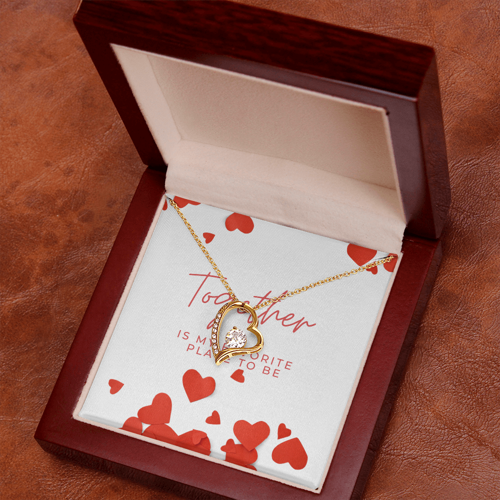 Together is My Favorite Place to Be Message Card and Jewelry | Valentine's Day, Just Because Gift for Her