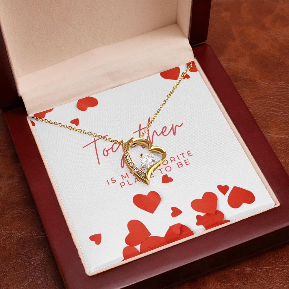 Together is My Favorite Place to Be Message Card and Jewelry | Valentine's Day, Just Because Gift for Her