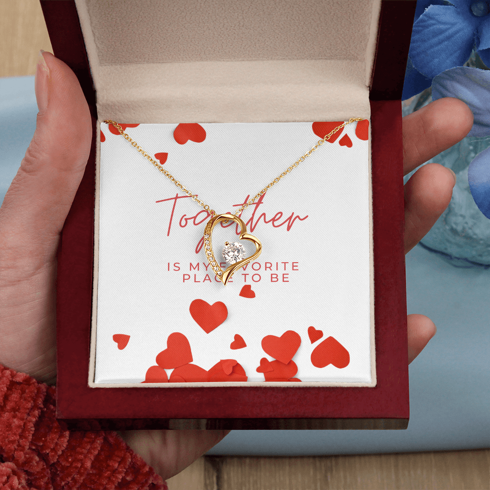 Together is My Favorite Place to Be Message Card and Jewelry | Valentine's Day, Just Because Gift for Her