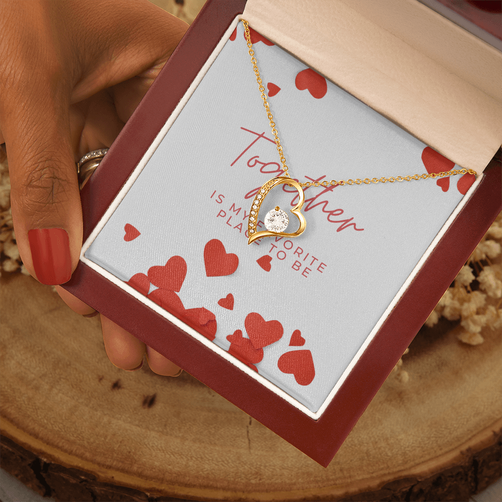 Together is My Favorite Place to Be Message Card and Jewelry | Valentine's Day, Just Because Gift for Her