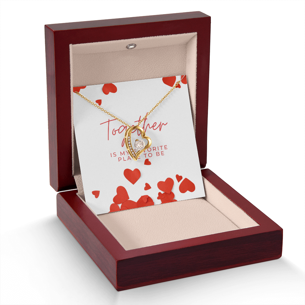Together is My Favorite Place to Be Message Card and Jewelry | Valentine's Day, Just Because Gift for Her