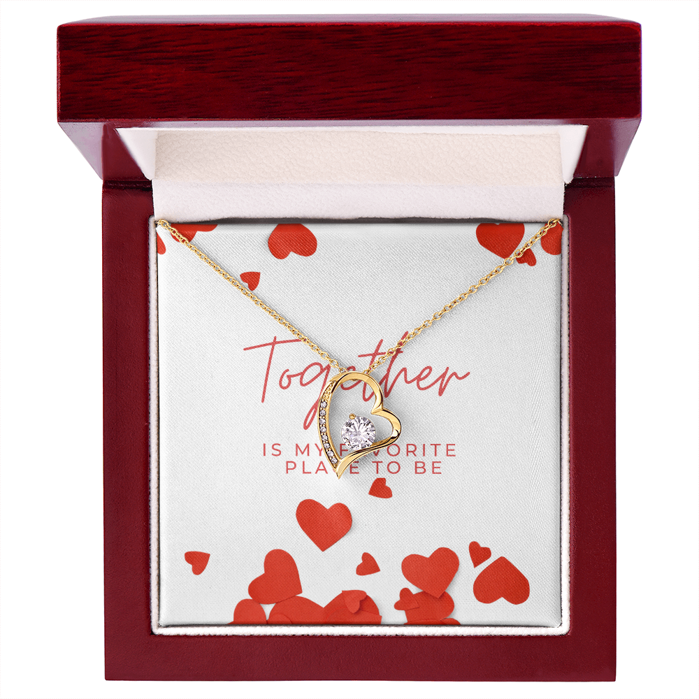 Together is My Favorite Place to Be Message Card and Jewelry | Valentine's Day, Just Because Gift for Her
