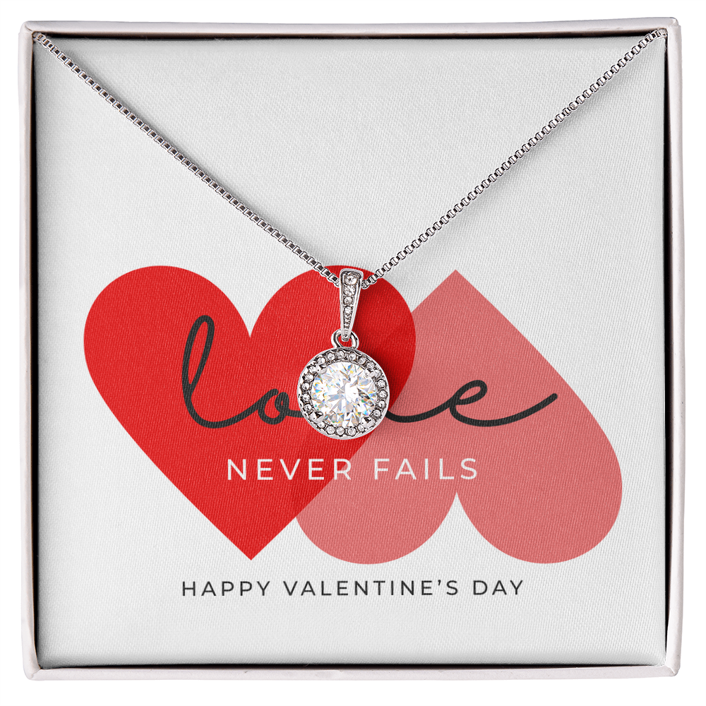 Love Never Fails Jewelry Message Card | Valentine's Day Gift for Her