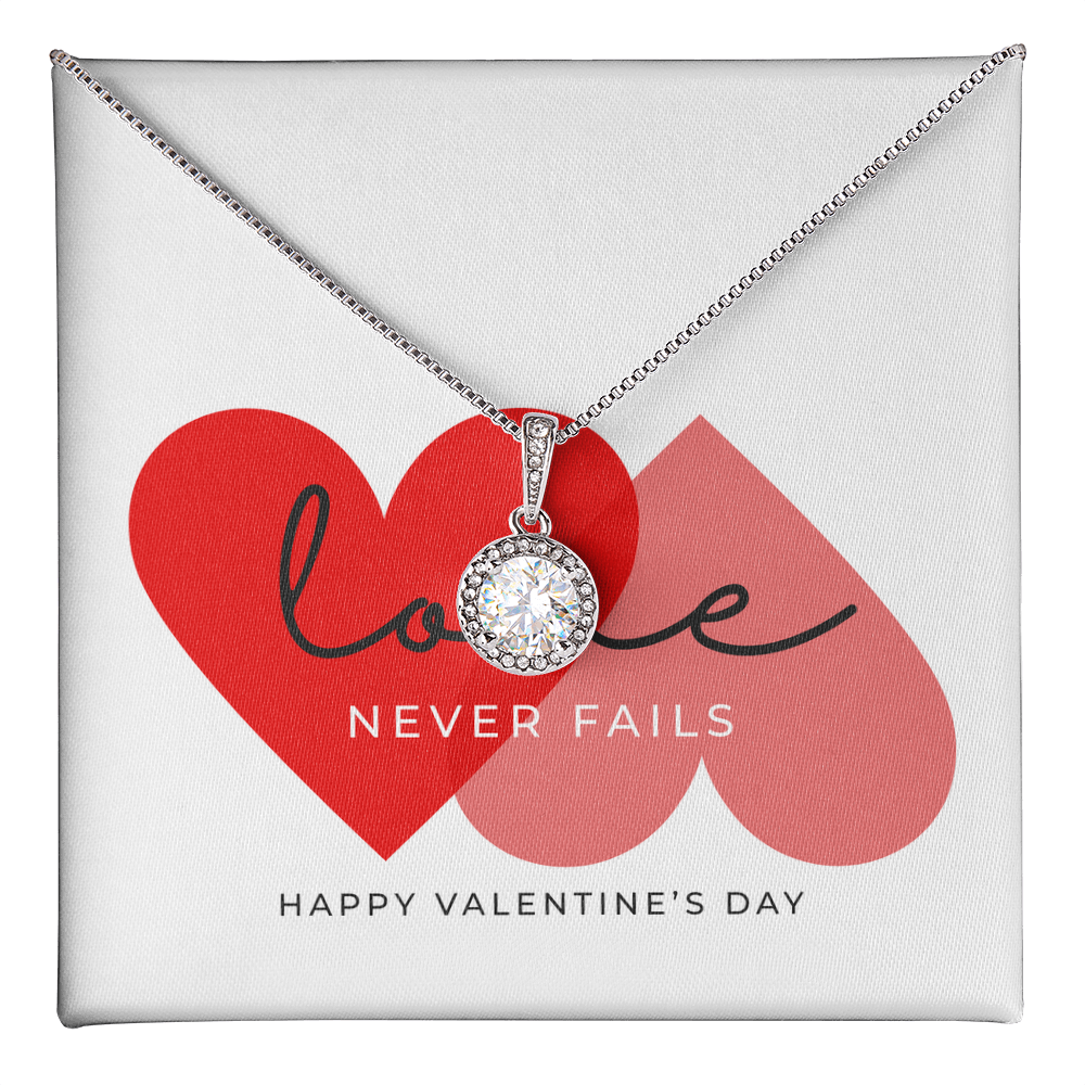 Love Never Fails Jewelry Message Card | Valentine's Day Gift for Her
