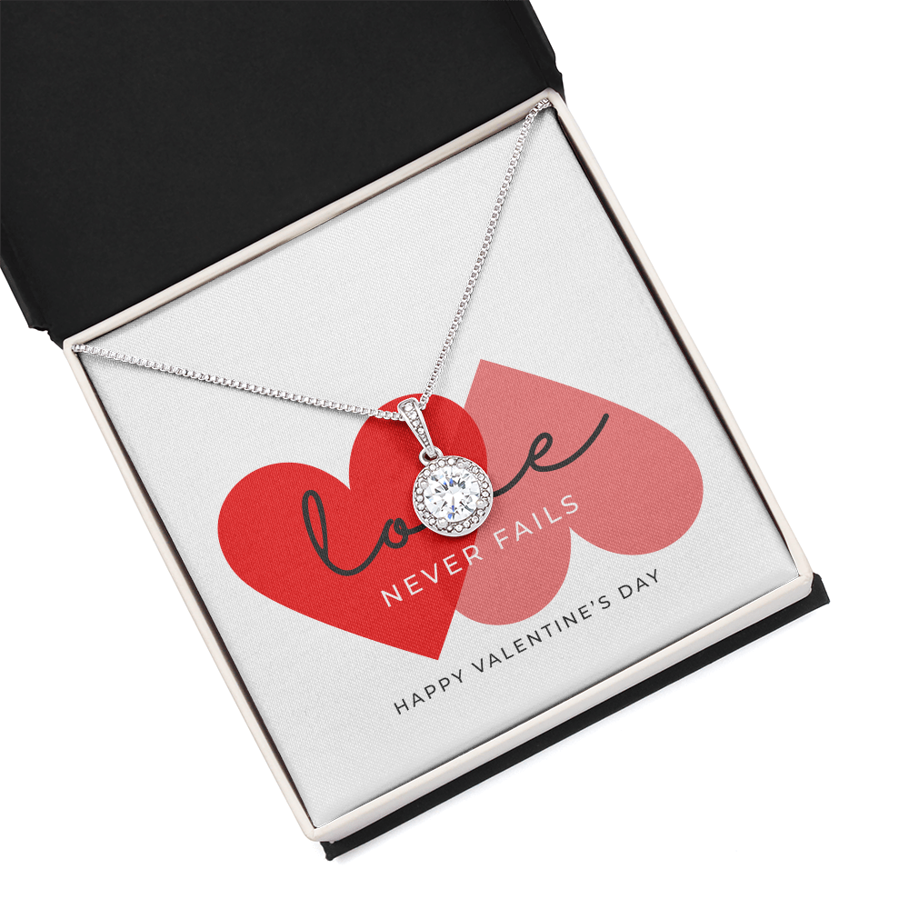 Love Never Fails Jewelry Message Card | Valentine's Day Gift for Her