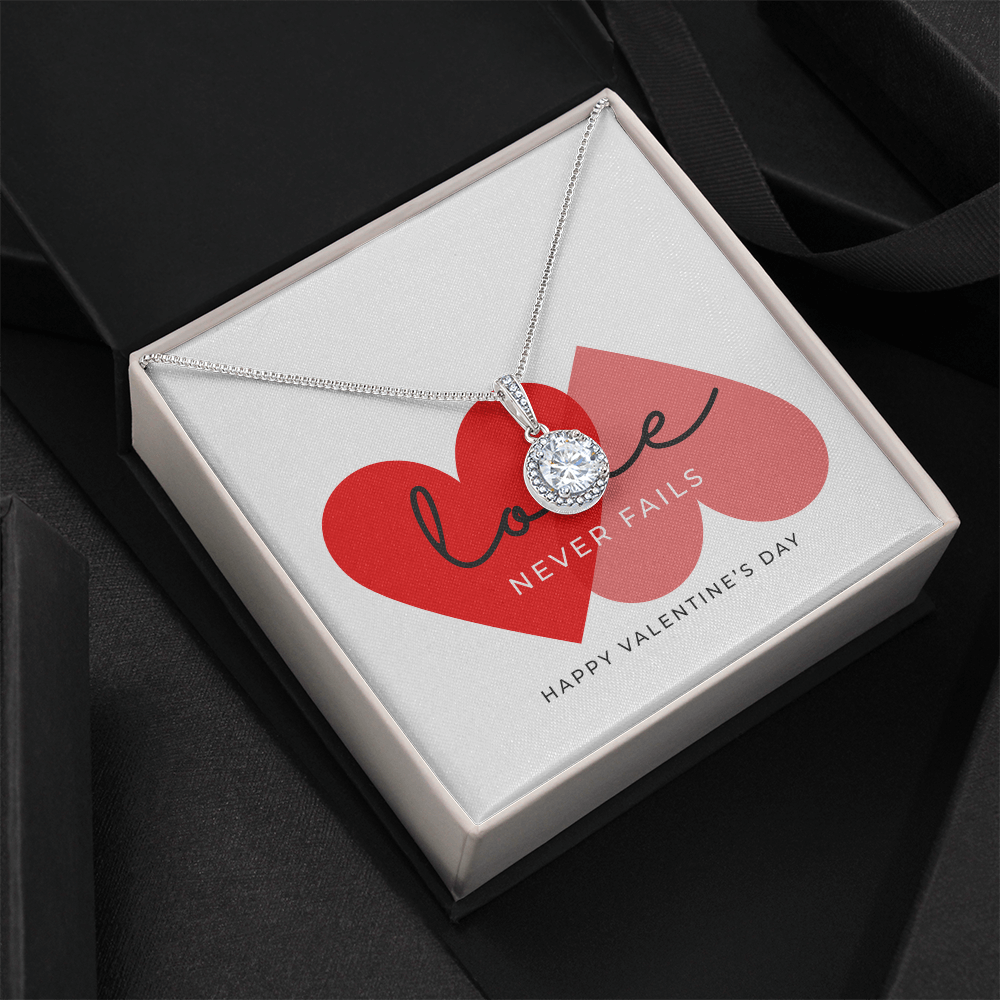 Love Never Fails Jewelry Message Card | Valentine's Day Gift for Her