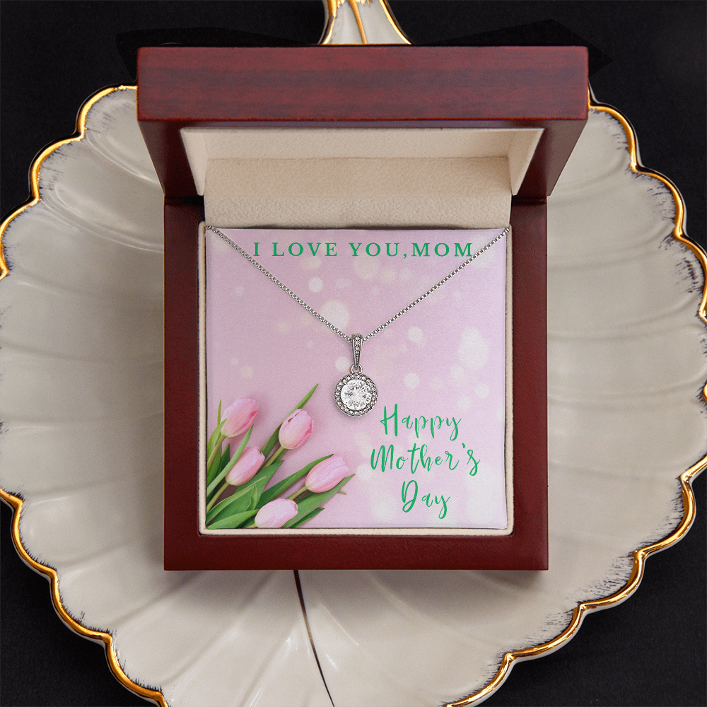 Love You Mom | Mother's Day Gift Box and Keepsake | Pink Tulips