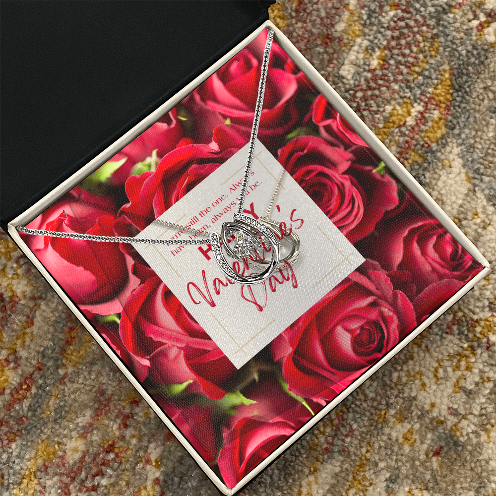 You're Still The One | Horseshoe Crystal Necklace | Valentine's Day Message Jewelry Card for Her