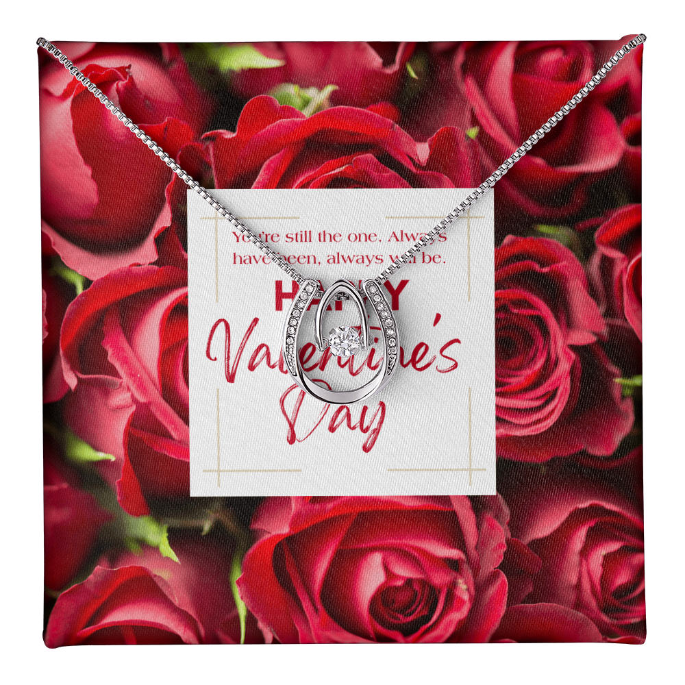 You're Still The One | Horseshoe Crystal Necklace | Valentine's Day Message Jewelry Card for Her