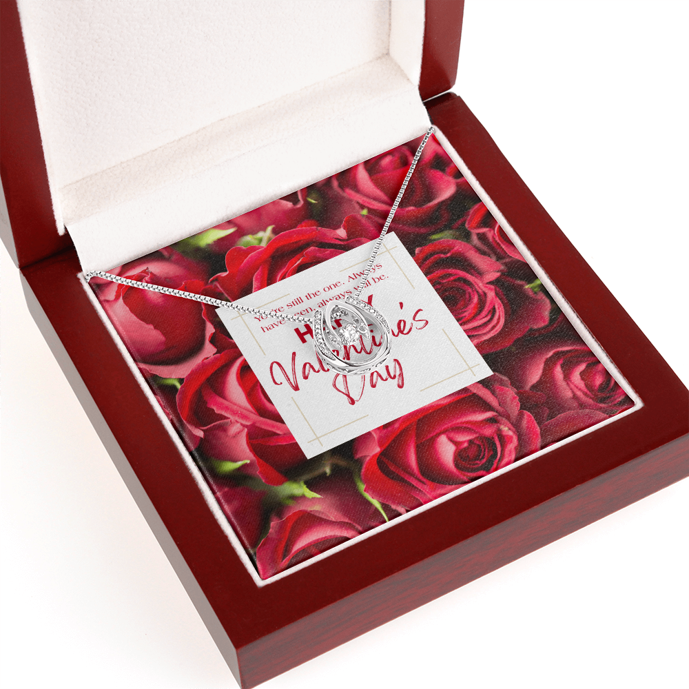 You're Still The One | Horseshoe Crystal Necklace | Valentine's Day Message Jewelry Card for Her