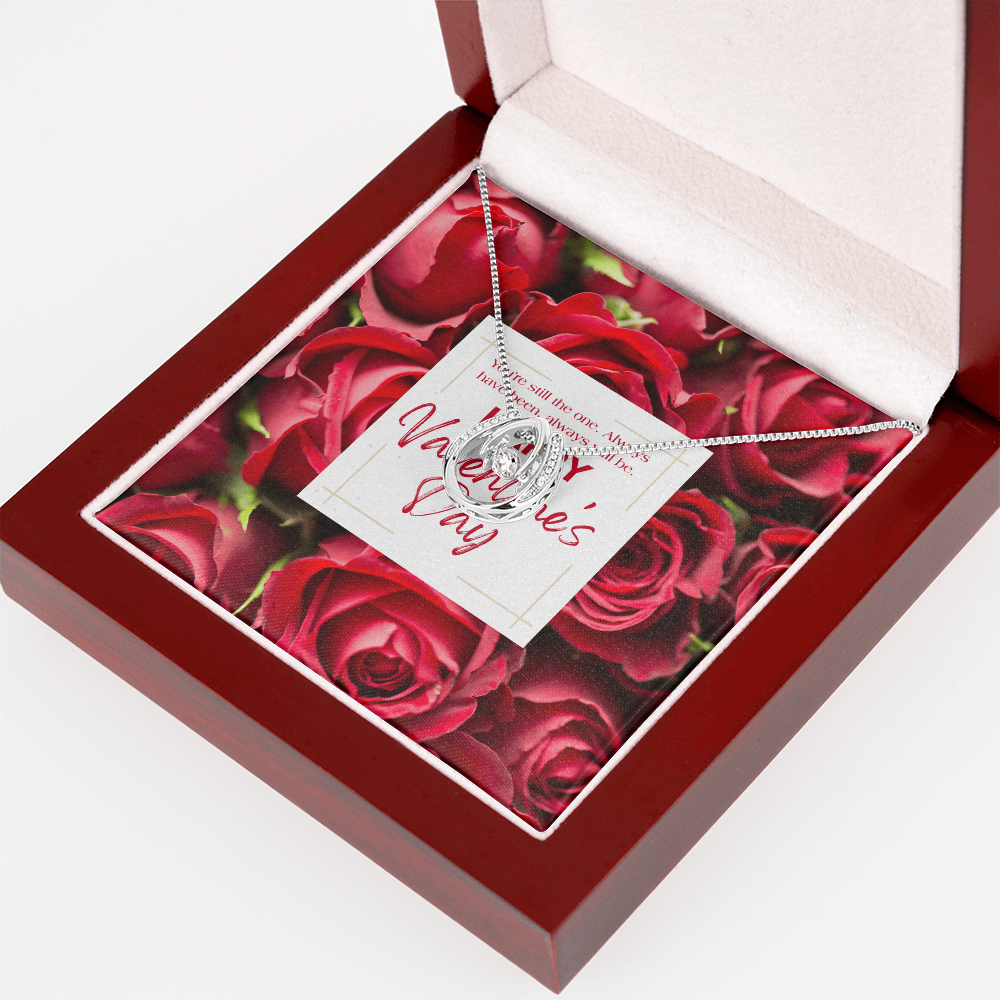You're Still The One | Horseshoe Crystal Necklace | Valentine's Day Message Jewelry Card for Her