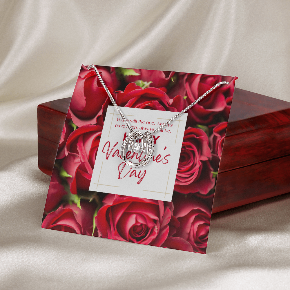 You're Still The One | Horseshoe Crystal Necklace | Valentine's Day Message Jewelry Card for Her