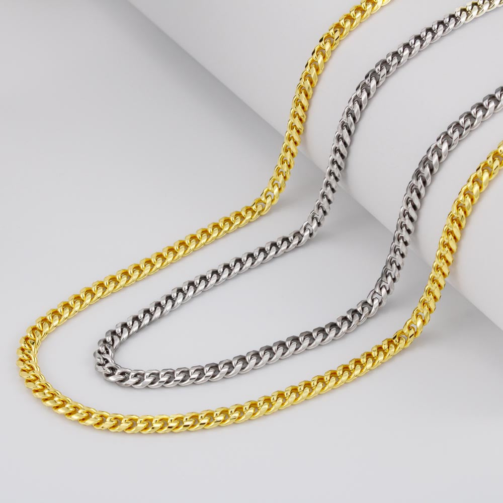 Men's Cuban Link Chain Necklace | Gift for Him To My MVP | Sports Themed  Message Card