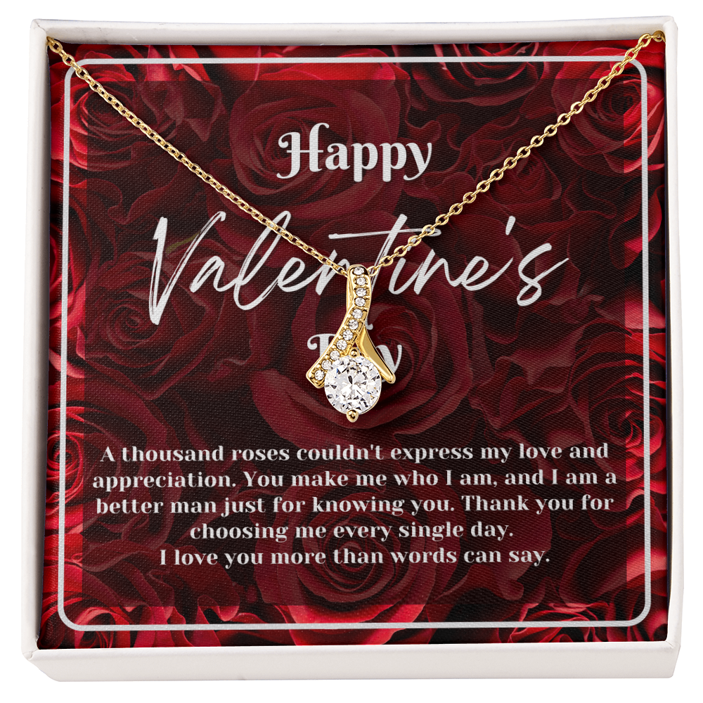 A Thousand Roses | Valentine's Day Ribbon Pendant | Gift for Her Message Car Jewelry