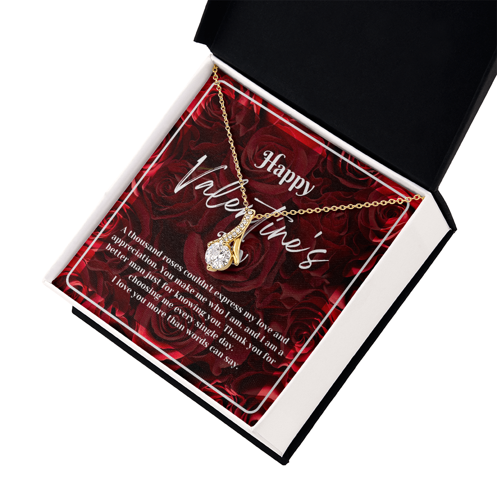 A Thousand Roses | Valentine's Day Ribbon Pendant | Gift for Her Message Car Jewelry