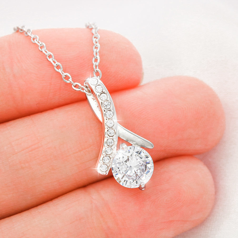 Class of 2026 Graduation Necklace for Her | Petite Ribbon Pendant & Inspirational Message Card | Charm & Dazzle