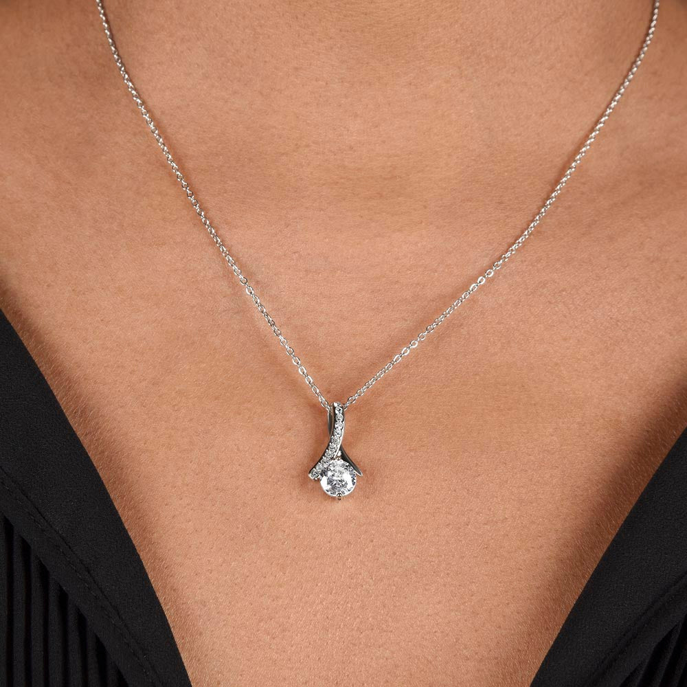 Class of 2026 Graduation Necklace for Her | Petite Ribbon Pendant & Inspirational Message Card | Charm & Dazzle
