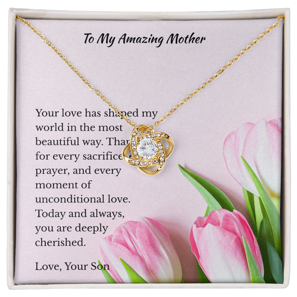 Son to Mother Gift | Legacy Knot Necklace | You are truly cherished | Birthday Mother's Day Anniversary