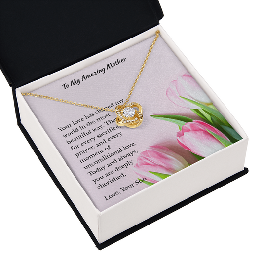 Son to Mother Gift | Legacy Knot Necklace | You are truly cherished | Birthday Mother's Day Anniversary