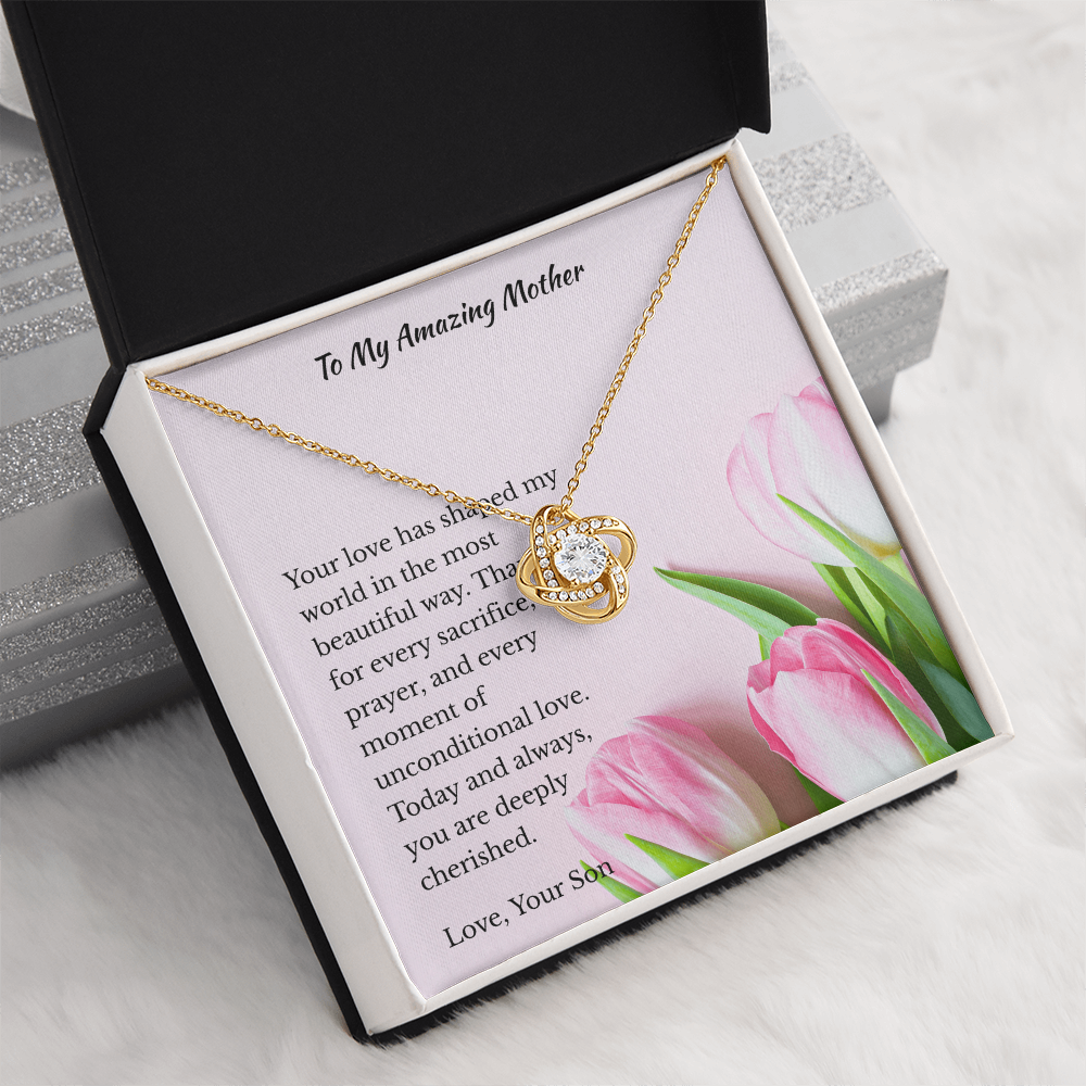 Son to Mother Gift | Legacy Knot Necklace | You are truly cherished | Birthday Mother's Day Anniversary