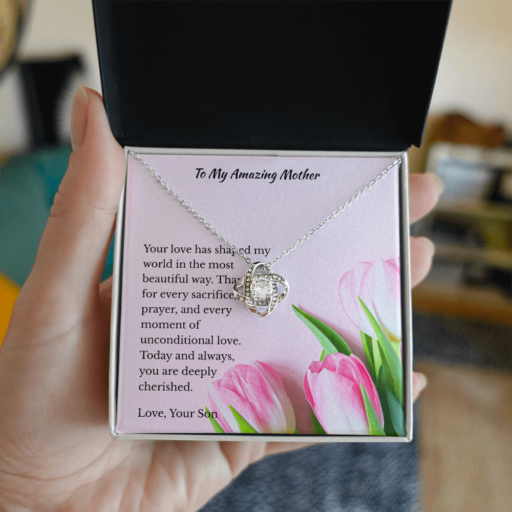 Son to Mother Gift | Legacy Knot Necklace | You are truly cherished | Birthday Mother's Day Anniversary