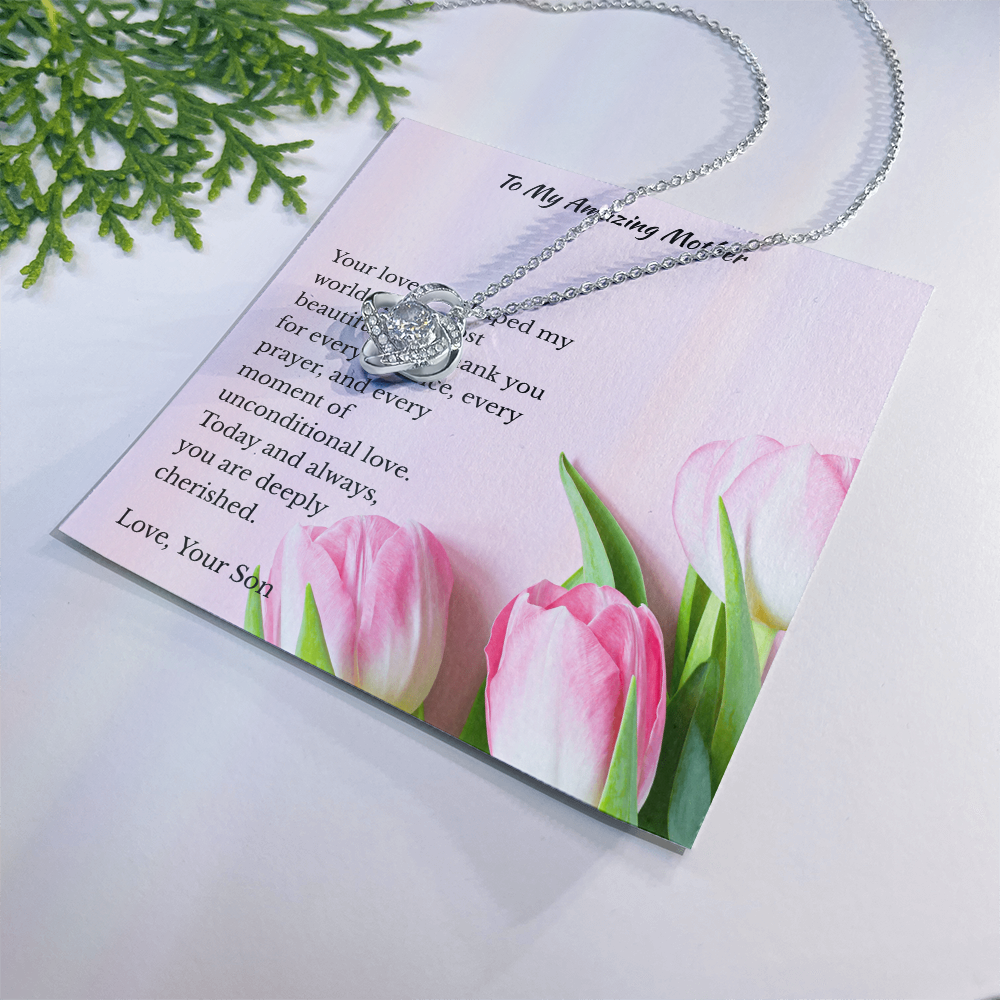 Son to Mother Gift | Legacy Knot Necklace | You are truly cherished | Birthday Mother's Day Anniversary