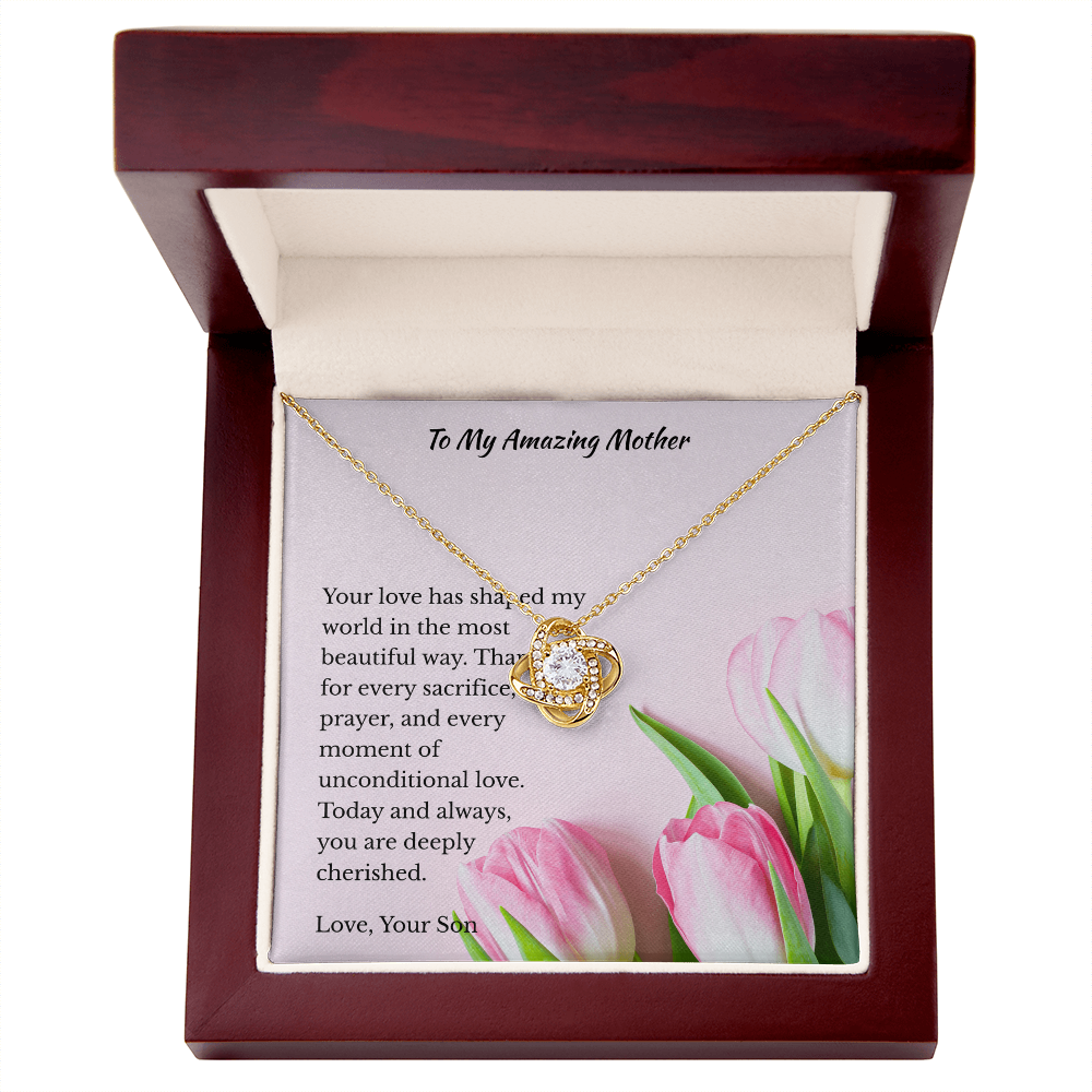 Son to Mother Gift | Legacy Knot Necklace | You are truly cherished | Birthday Mother's Day Anniversary