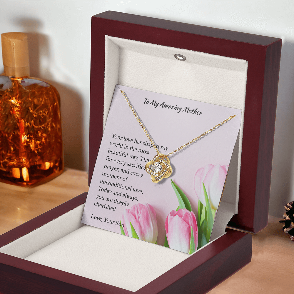 Son to Mother Gift | Legacy Knot Necklace | You are truly cherished | Birthday Mother's Day Anniversary