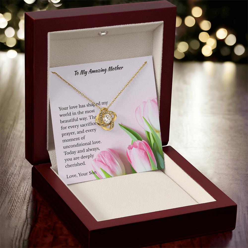 Son to Mother Gift | Legacy Knot Necklace | You are truly cherished | Birthday Mother's Day Anniversary