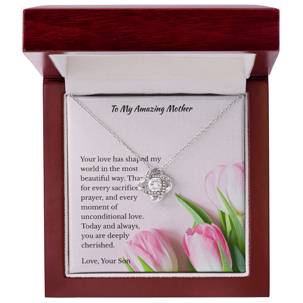 Son to Mother Gift | Legacy Knot Necklace | You are truly cherished | Birthday Mother's Day Anniversary