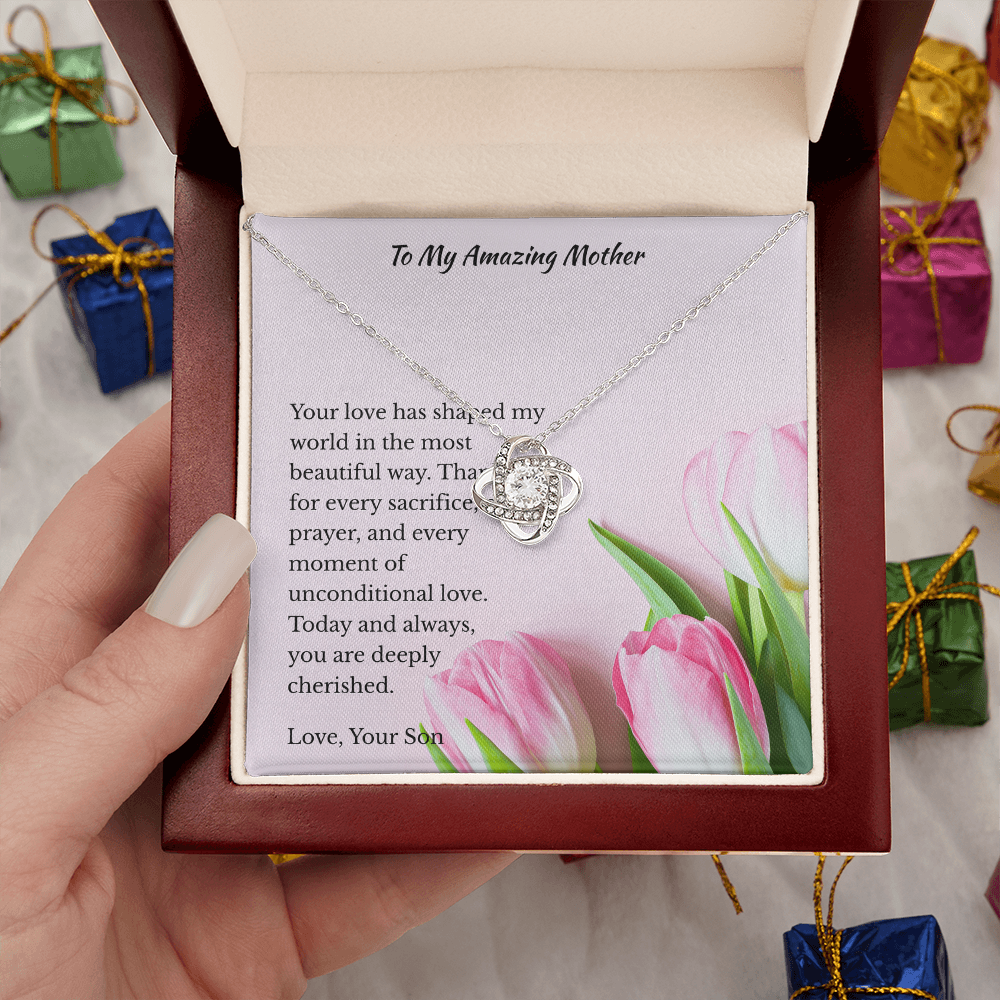 Son to Mother Gift | Legacy Knot Necklace | You are truly cherished | Birthday Mother's Day Anniversary