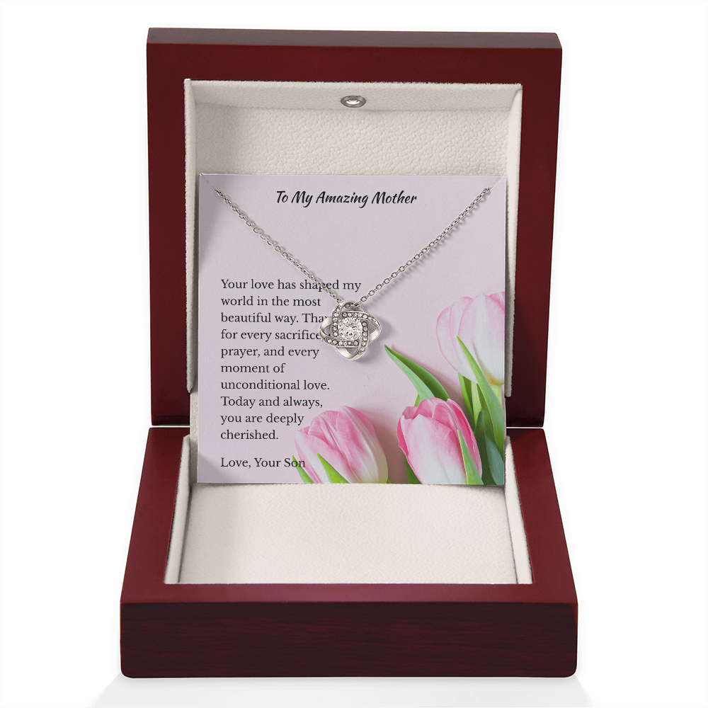 Son to Mother Gift | Legacy Knot Necklace | You are truly cherished | Birthday Mother's Day Anniversary