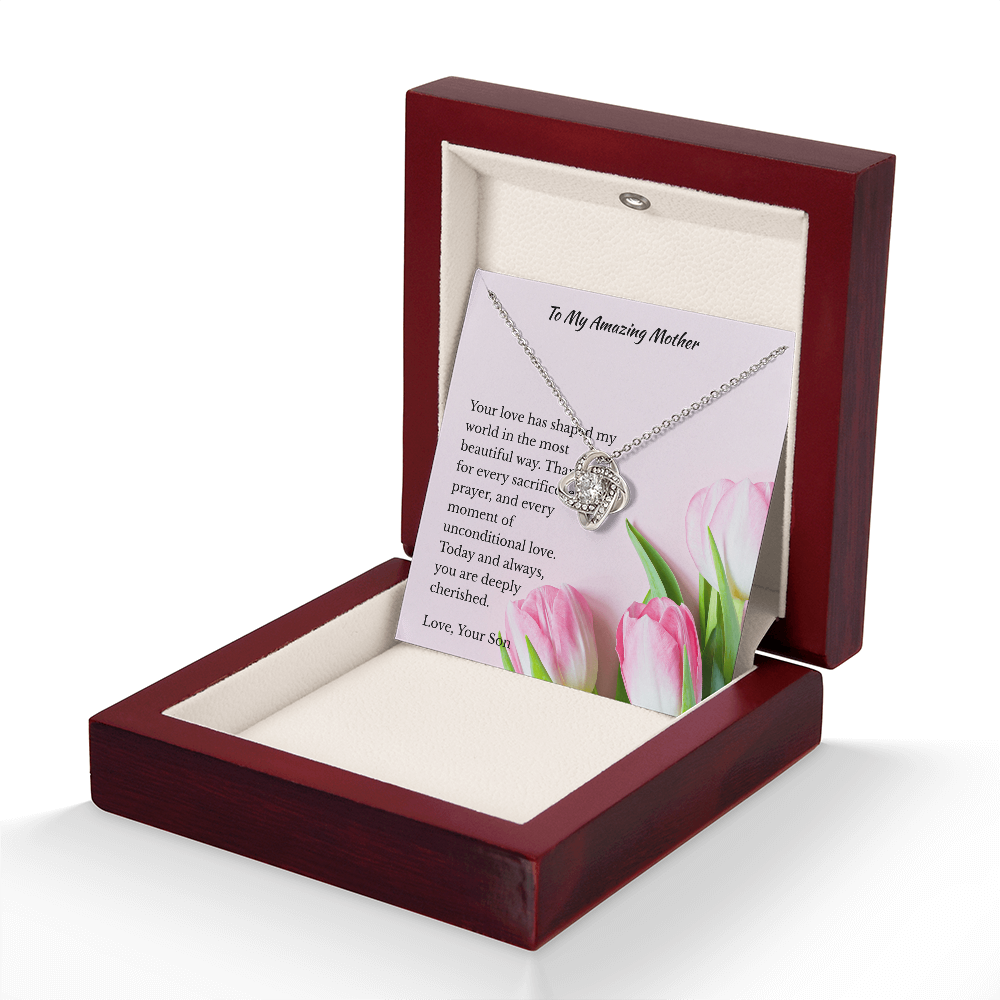 Son to Mother Gift | Legacy Knot Necklace | You are truly cherished | Birthday Mother's Day Anniversary