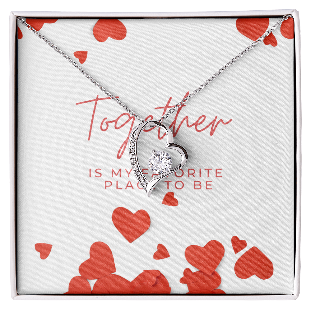 Together is My Favorite Place to Be Message Card and Jewelry | Valentine's Day, Just Because Gift for Her